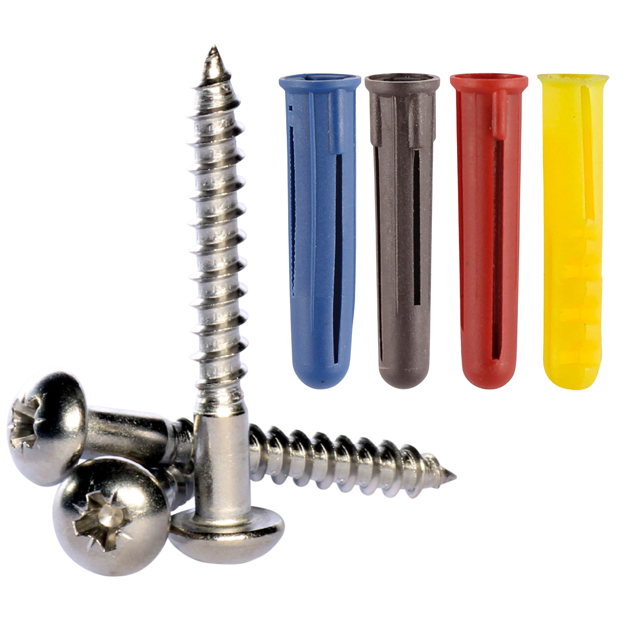 No6 No8 No10 No12 A2 Stainless Steel Pozi Round Head Wood Screws Plus ...